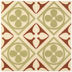 Tiles / Traditional - Quatrefoil Dark Red